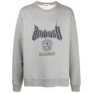 AMBUSH Academy Graphic Sweatshirt Men GREY Sweaters & Cardigans